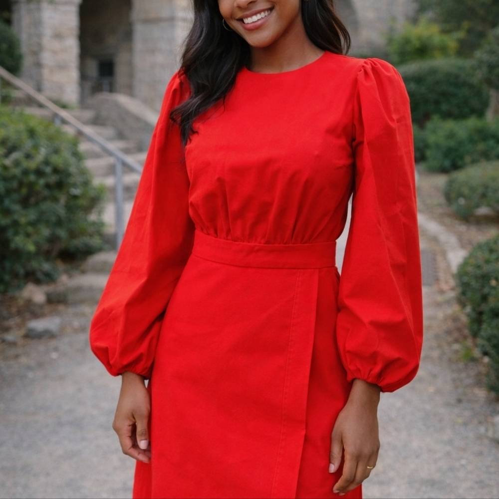 LDT By Alex & Michael Toccin Cherry Red Dress Size 10 NWT